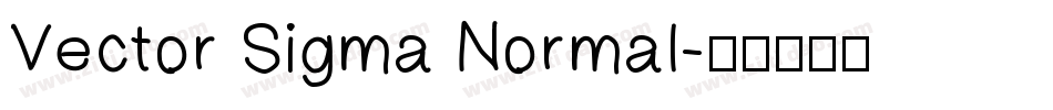 Vector Sigma Normal字体转换